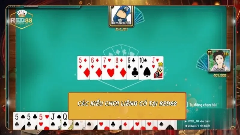 Liêng Online - Cách Chơi Từ A Đến Z Cho Người Mới 3 Các kiểu chơi liêng có tại RED88